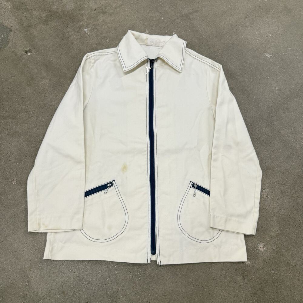 Vintage 70s White Stag Full Talon Zip Collared Jacket Outdoor Mens Medium USA
